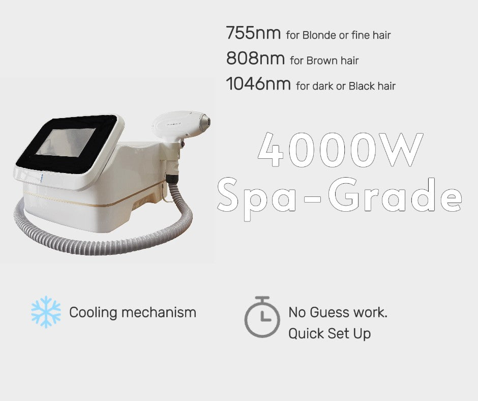 Spa grade Laser Hair Removal machine for home or salon use
