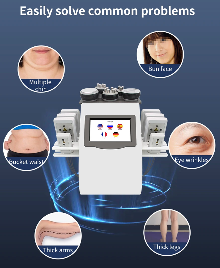 6 in 1 40 kHz Cavitation Machine