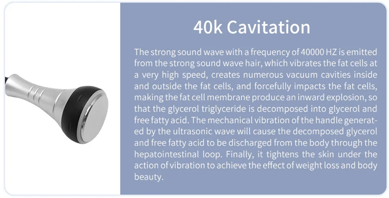 6 in 1 40 kHz Cavitation Machine