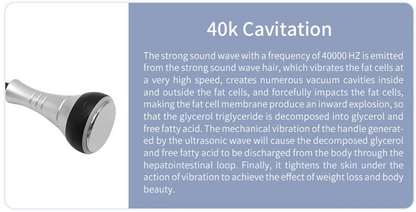 6 in 1 40 kHz Cavitation Machine